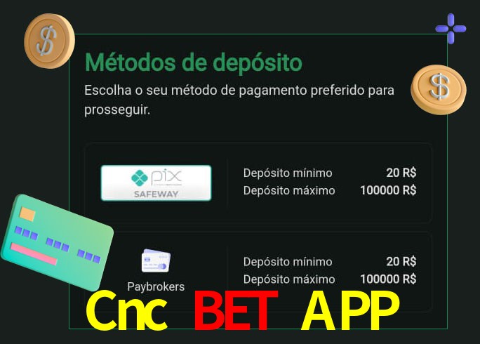 O cassino Cnc Bet APP oferece uma grande variedade de métodos de pagamento